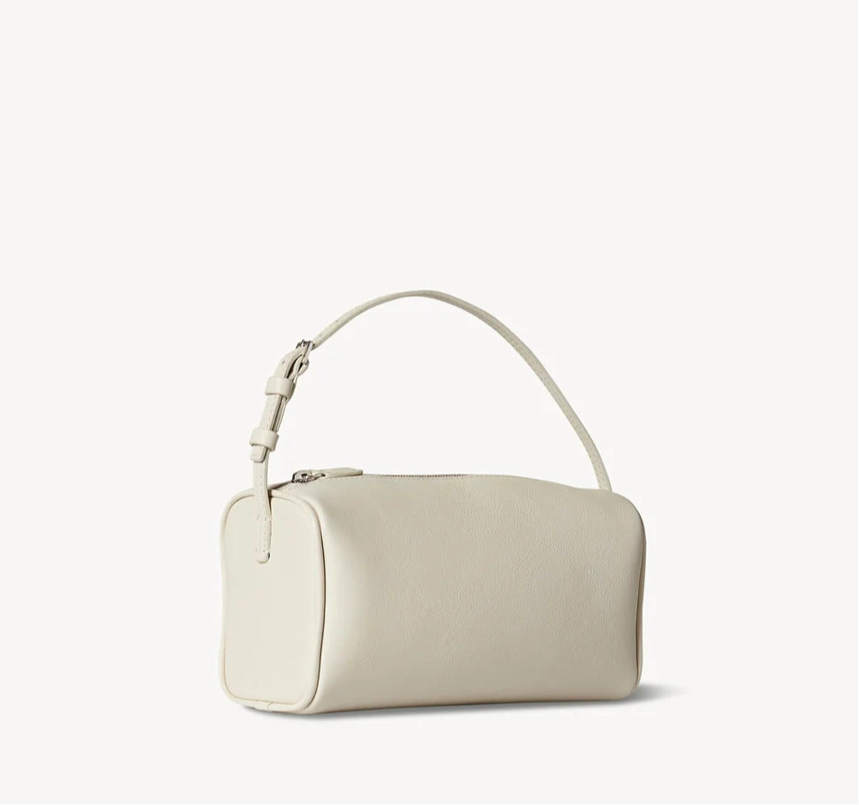 90s leather handbag- white purse 45% view