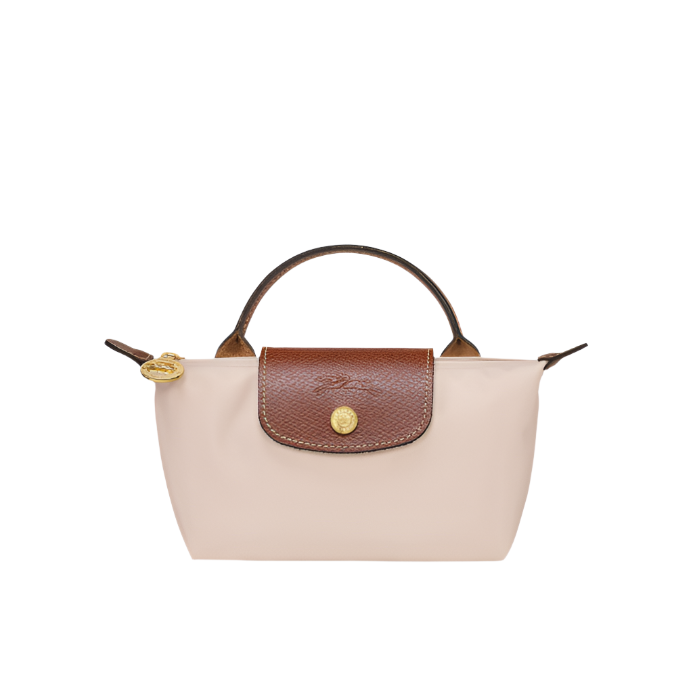 longchamp lepliage mini handbag- paper white purse