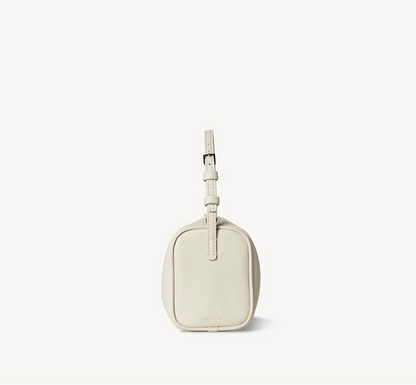 90s leather handbag- white purse side view