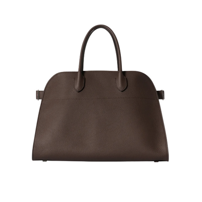 Brown handbag on a light gray background