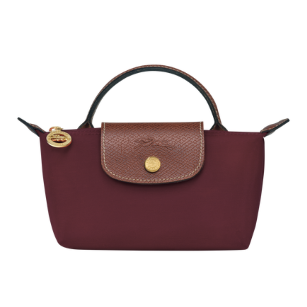 Elan Handbag- Burgundy purse closeup