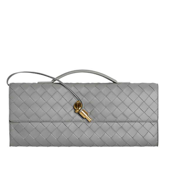 andiamo clutch- gray purse