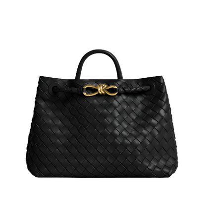 andiamo handbag- black large purse frontview