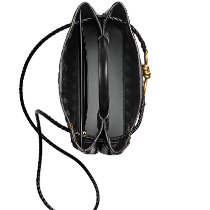 andiamo handbag- small black purse topview