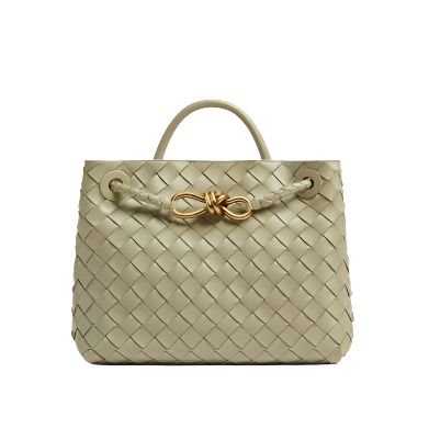 andiamo handbag- small olivegrey purse frontview