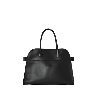 small margaux handbag- black leather purse front view