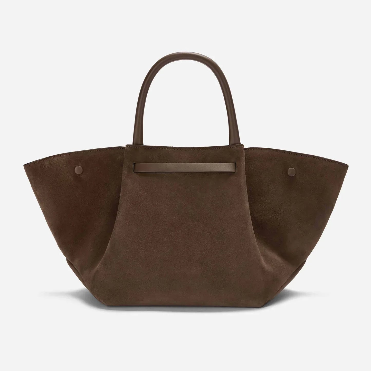 Midi Luxury Handbag - Brown Purse rear view