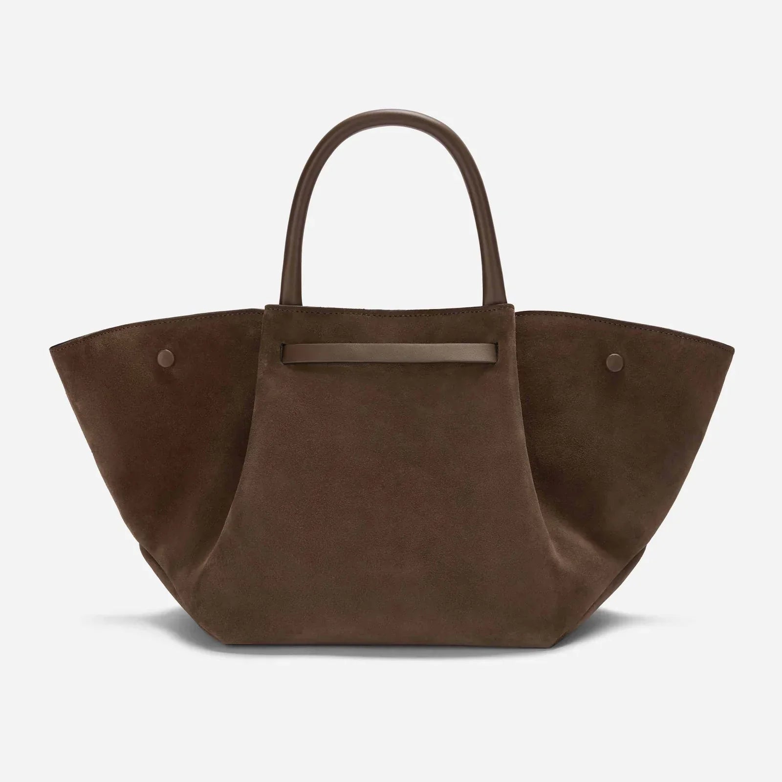 Midi Luxury Handbag - Brown Purse rear view